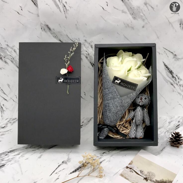 ソープフラワー 造花 ボックスフラワー ギフト 石鹸花 ボックス 結婚祝い バレンタイン アレンジメント お祝い お誕生日 卒業祝い 退職祝い |  | 02