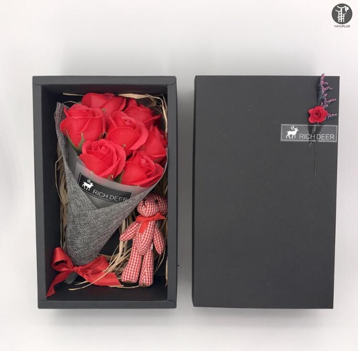 ソープフラワー 造花 ボックスフラワー ギフト 石鹸花 ボックス 結婚祝い バレンタイン アレンジメント お祝い お誕生日 卒業祝い 退職祝い |  | 05