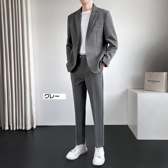 セットアップ メンズ 春秋 スーツ テーラード 秋 大きいサイズ ジャケット+アンクルパンツ セットアップスーツ メンズスーツ |  | 03