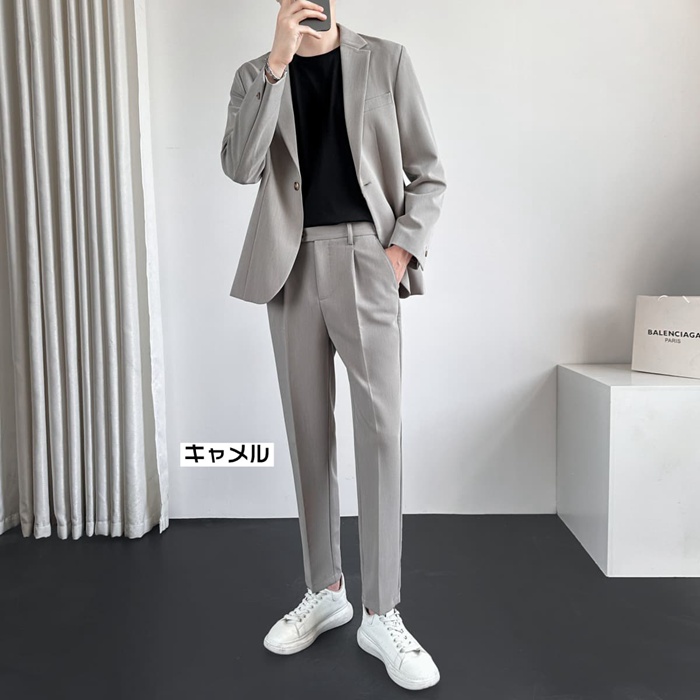 セットアップ メンズ 春秋 スーツ テーラード 秋 大きいサイズ ジャケット+アンクルパンツ セットアップスーツ メンズスーツ |  | 04