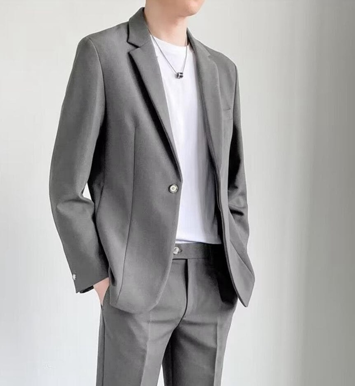 セットアップ メンズ 春秋 スーツ テーラード 秋 大きいサイズ ジャケット+アンクルパンツ セットアップスーツ メンズスーツ |  | 08