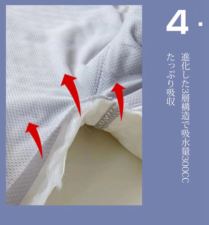 失禁パンツ 男性用 300cc 超大量吸水 介護パンツ メンズ 綿100％ 大きいサイズ 尿漏れパンツ メンズ ボクサーパンツ 軽失禁 |  | 10