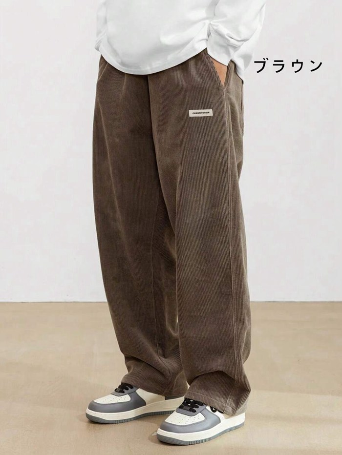 ワイドパンツ メンズ コーデュロイズボン ストレートパンツ コーデュロイパンツ ゆったり スリム 秋冬 イージーパンツ 関連画像5