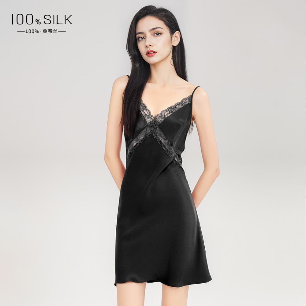 キャミソールワンピース シルク スリップ 100%シルク ルームワンピース 女性用 レディース シルク100% パジャマ |  | 02