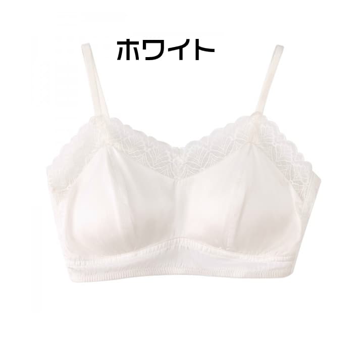 ブラジャー シルク100% シルクサテン ノンワイヤー シルクブラ レディース 4段3列ホック 絹 アンダーウェア 下着 |  | 02