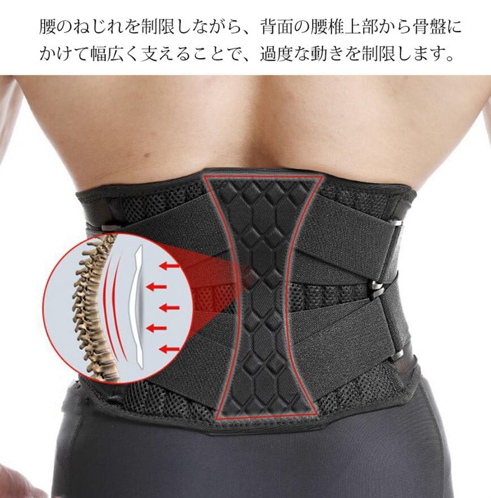 腰サポーター 腰用ベルト 2重ベルト 10本スプリングバー搭載 ズレ落ちしない コルセット 腰痛 改善 女性 男性 高齢者 背筋 腰用 |  | 05