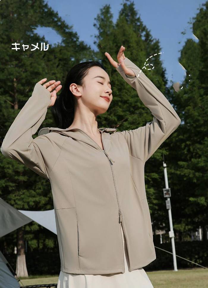 UVカット率100％ UVカットパーカー ダブルファスナー UVパーカー レディース ラッシュガード 冷感 夏 薄手 接触冷感 ラ |  | 05