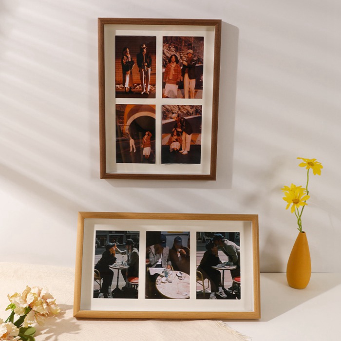 フォトフレーム 写真立て 木製 2枚 3枚 4枚用 ナチュラル ポストカードサイズ お祝い おしゃれ ウエディング 記念日 |  | 02