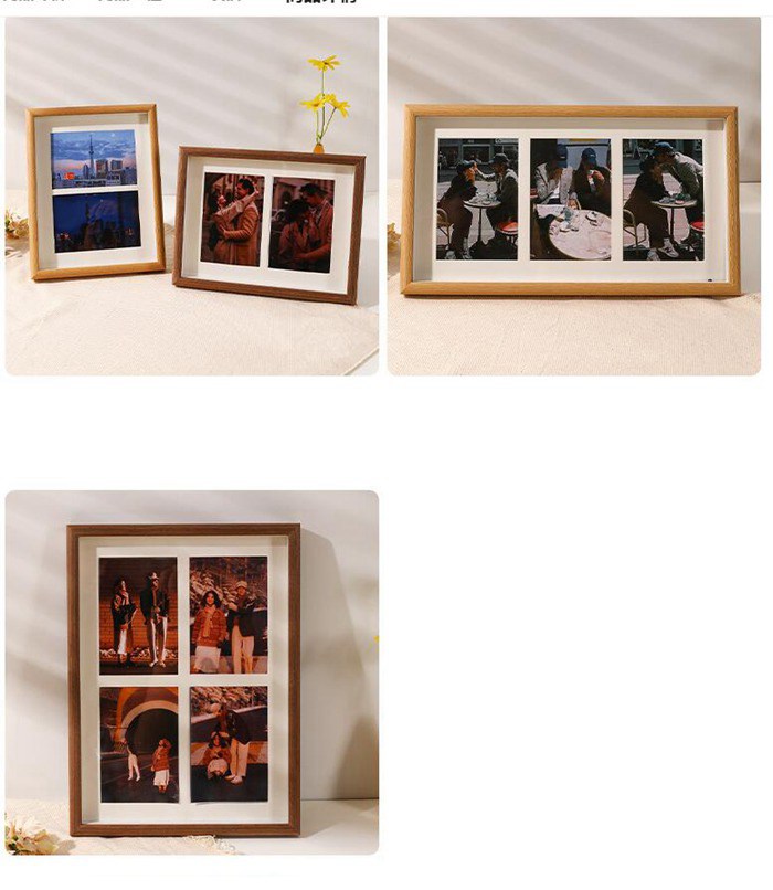 フォトフレーム 写真立て 木製 2枚 3枚 4枚用 ナチュラル ポストカードサイズ お祝い おしゃれ ウエディング 記念日 |  | 03