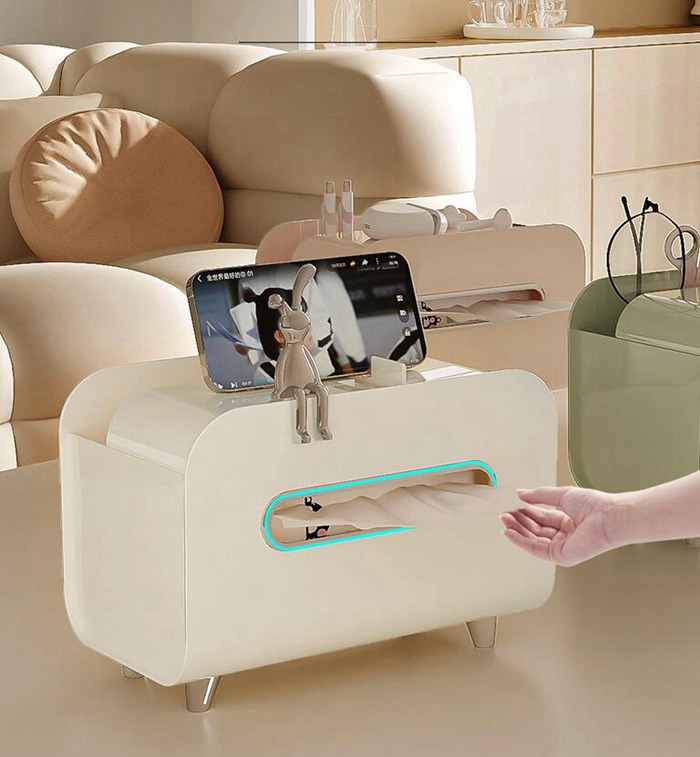 ティッシュケース 多機能 小物収納 スマホスタンド ティッシュボックス ケース |  | 04