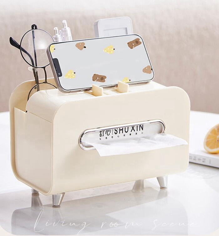 ティッシュケース 多機能 小物収納 スマホスタンド ティッシュボックス ケース |  | 09