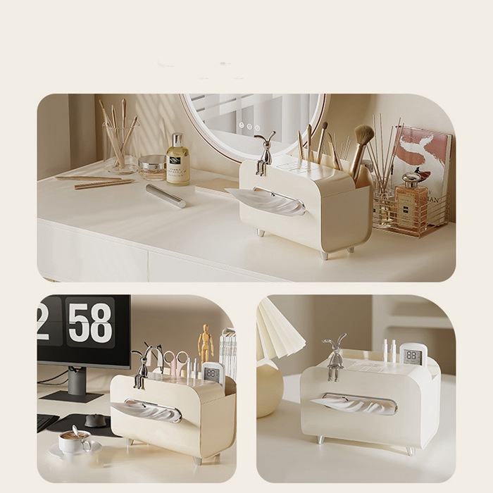 ティッシュケース 多機能 小物収納 スマホスタンド ティッシュボックス ケース |  | 10