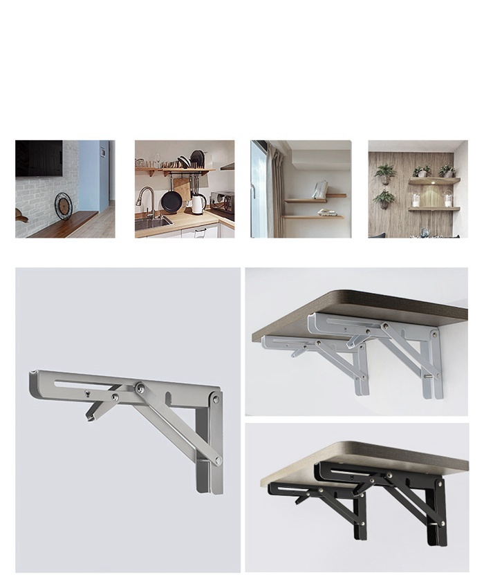 ブラケット 金具 棚受け金具 L型 2個 4個 6個 セット250mm 折り畳め ネジ付 DIY 棚受け金具 棚 受け 壁 取り付け スチール |  | 03
