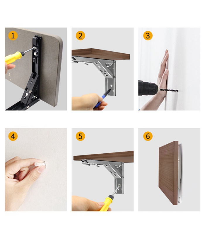 ブラケット 金具 棚受け金具 L型 2個 4個 6個 セット250mm 折り畳め ネジ付 DIY 棚受け金具 棚 受け 壁 取り付け スチール |  | 04