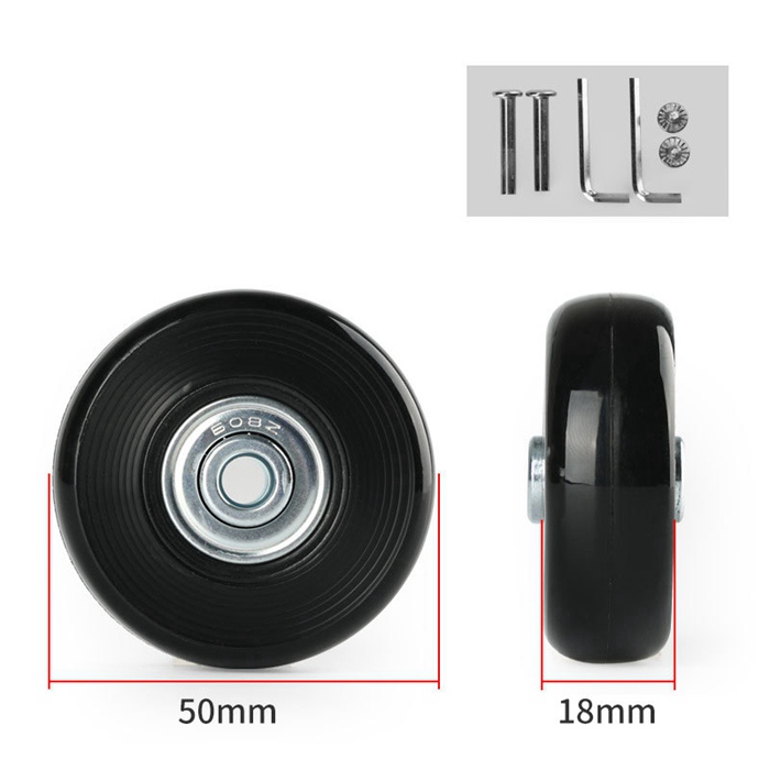 スーツケース タイヤ 4個セット 50mm 54mm 60mm 64mm 車輪修理 交換 キット キャリーケース 交換 取り換えキャスター |  | 03