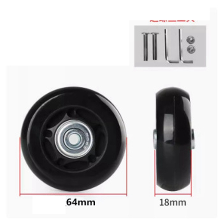 スーツケース タイヤ 4個セット 50mm 54mm 60mm 64mm 車輪修理 交換 キット キャリーケース 交換 取り換えキャスター |  | 05