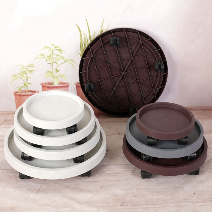 フラワースタンド 鉢置き台 鉢置台 排水トレイ 植木鉢台 キャスター 観葉植物 置く台 移動 植木鉢 受け皿 鉢台 花台 プラ |  | 04