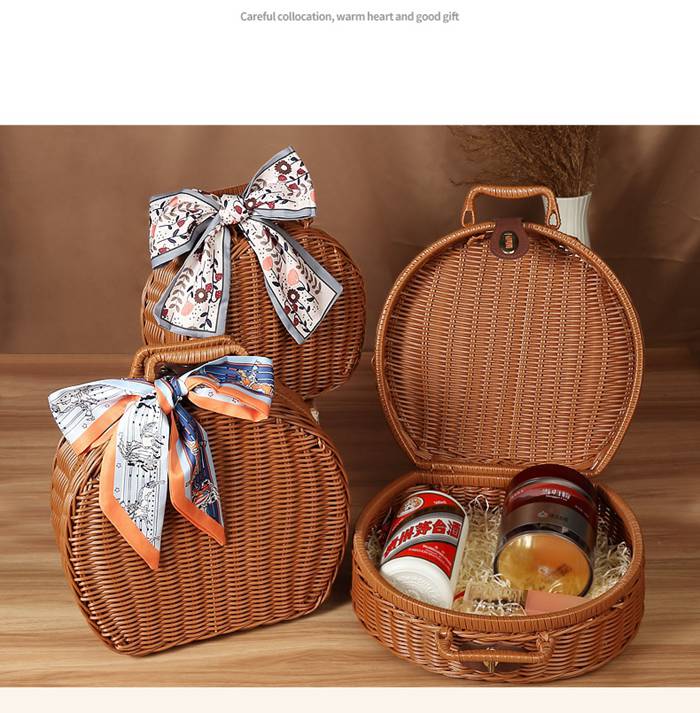 カゴバッグ 丸型 バスケット かごバスケット ピクニックバスケット 籠バッグ ピクニック バスケット 持ち手 洗える |  | 06