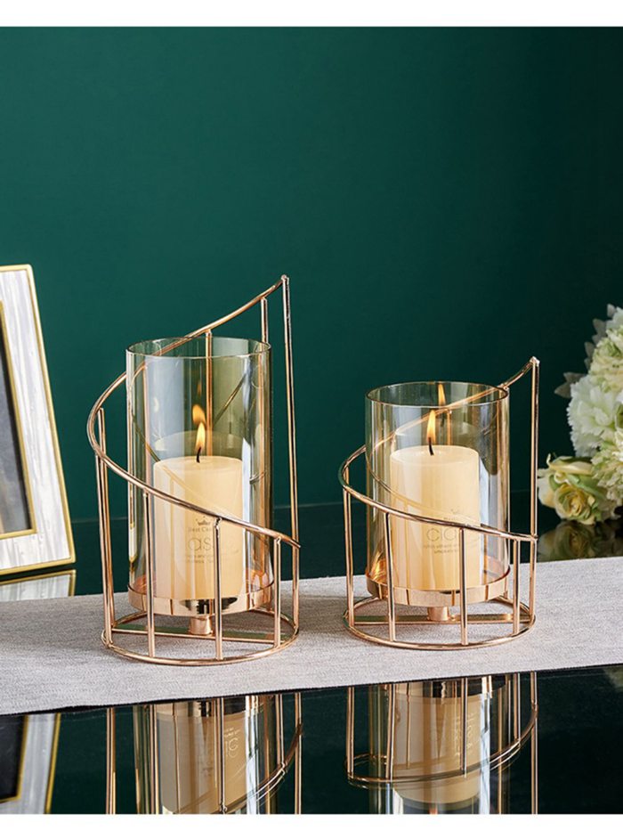 キャンドルホルダー 2点セット ガラス 透明 キャンドルスタンド クリア ロウソク立て |  | 02