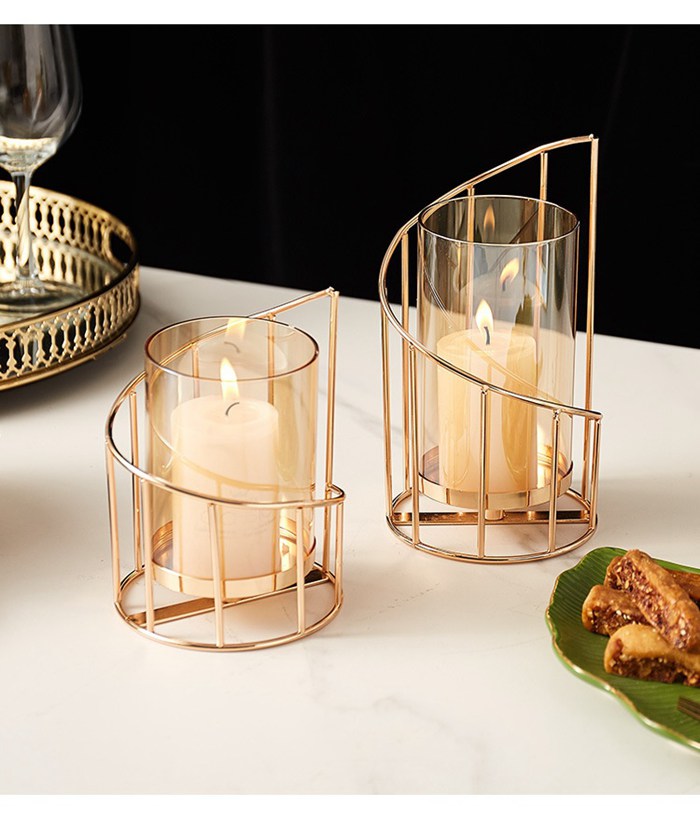 キャンドルホルダー 2点セット ガラス 透明 キャンドルスタンド クリア ロウソク立て |  | 04