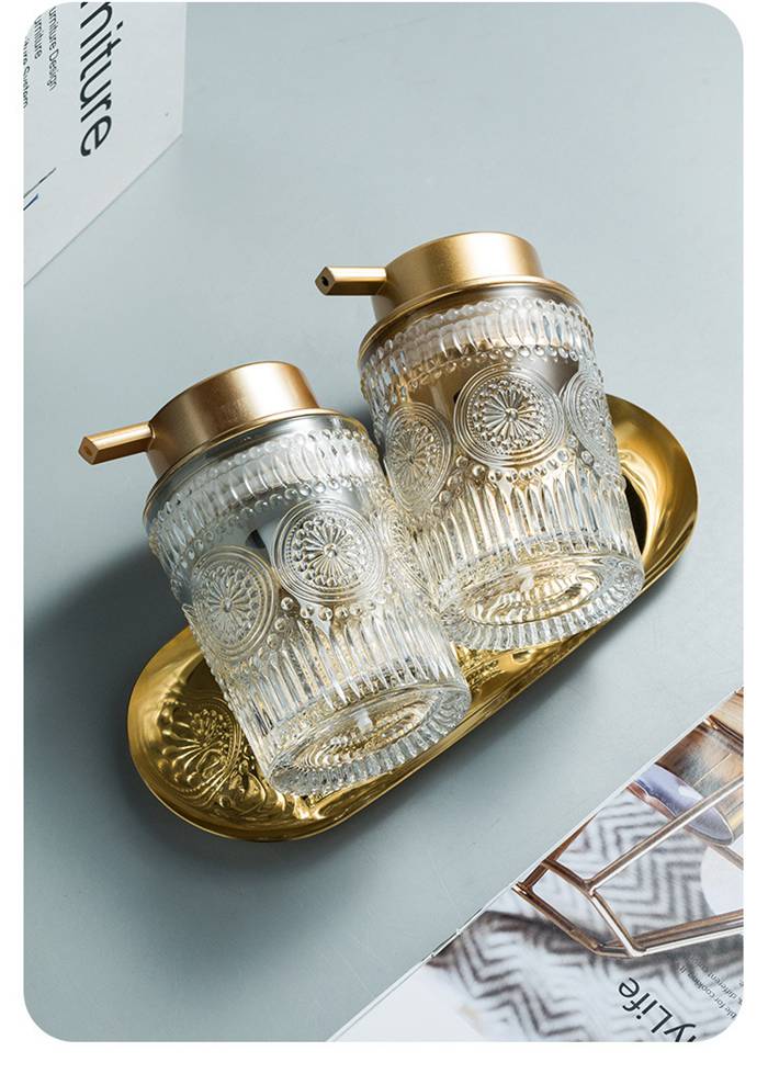 ソープディスペンサー ガラス ポンプボトル 高見え きれいめ 高級感 手動 泡 |  | 03