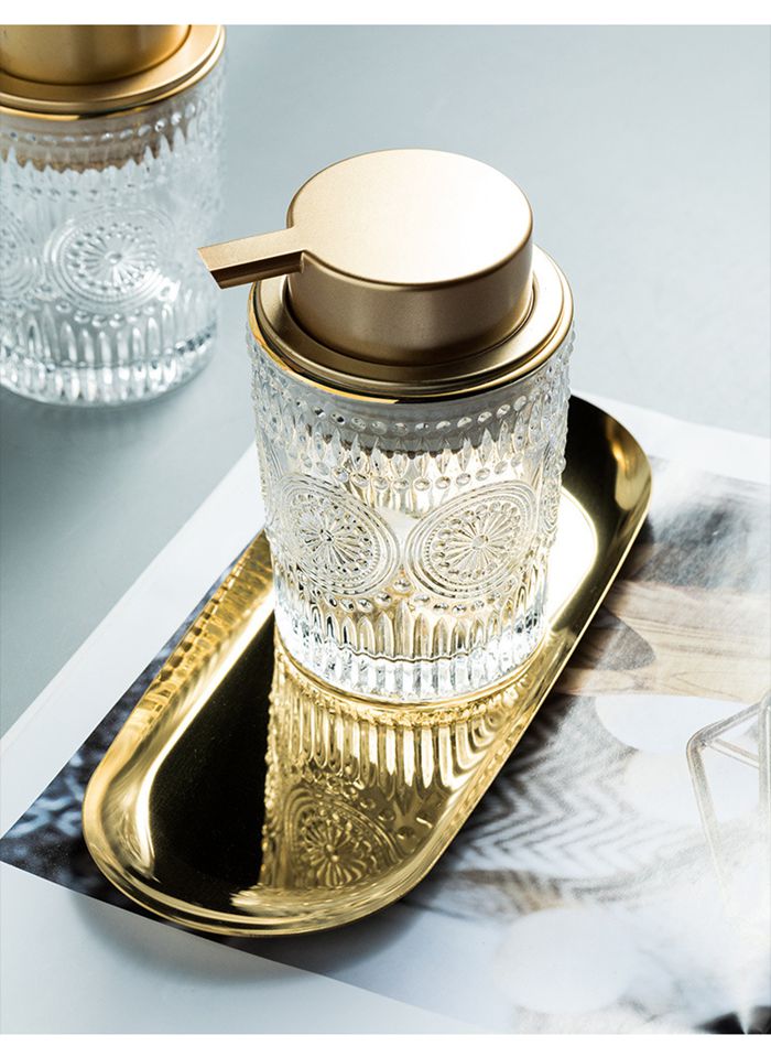 ソープディスペンサー ガラス ポンプボトル 高見え きれいめ 高級感 手動 泡 |  | 08