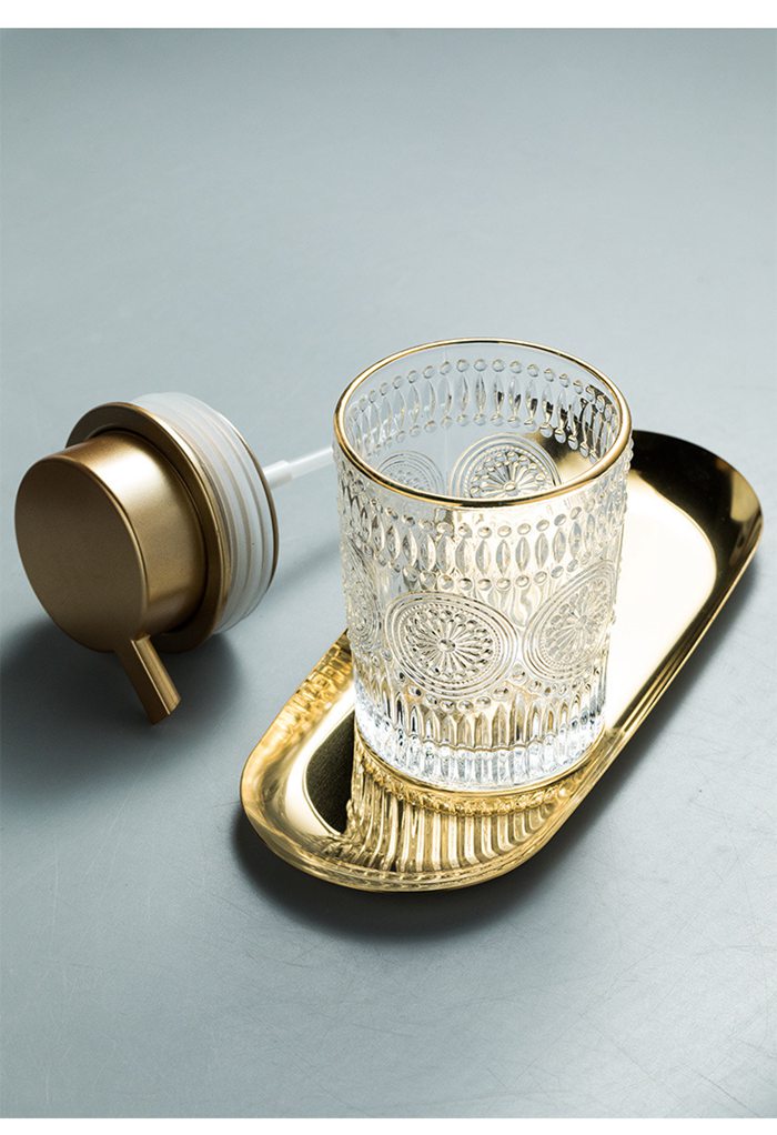 ソープディスペンサー ガラス ポンプボトル 高見え きれいめ 高級感 手動 泡 |  | 09