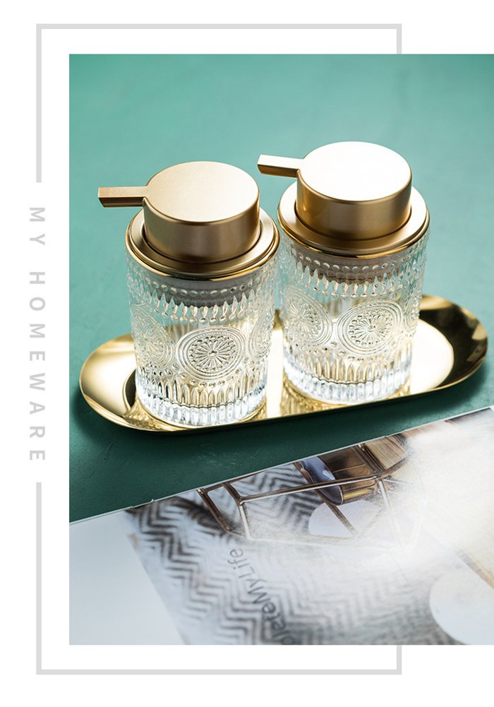 ソープディスペンサー ガラス ポンプボトル 高見え きれいめ 高級感 手動 泡 |  | 10