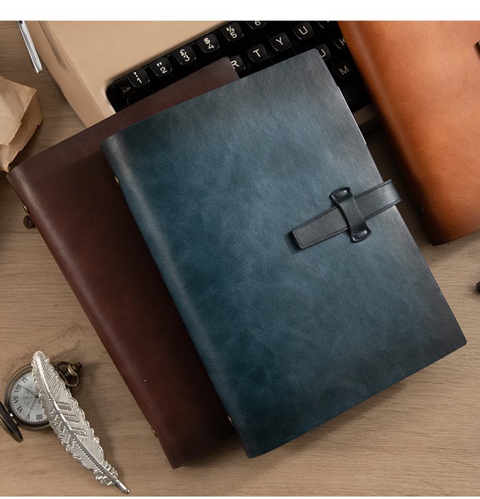 本革 システム手帳 A5 6穴 高級 リング手帳 リフィル ノート レザーカバー 手帳カバー |  | 17