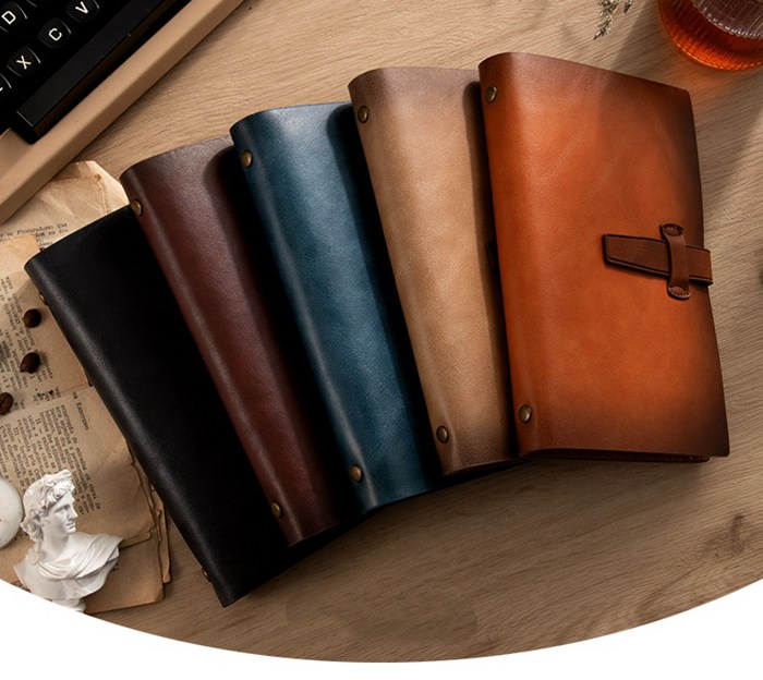 本革 システム手帳 A5 6穴 高級 リング手帳 リフィル ノート レザーカバー 手帳カバー |  | 06