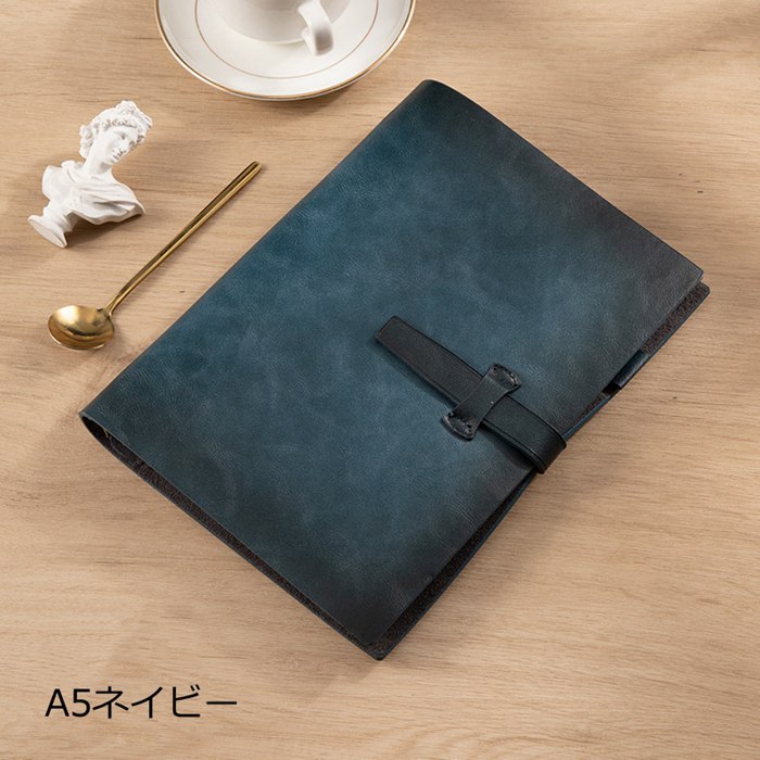 本革 システム手帳 A5 6穴 高級 リング手帳 リフィル ノート レザーカバー 手帳カバー |  | 05