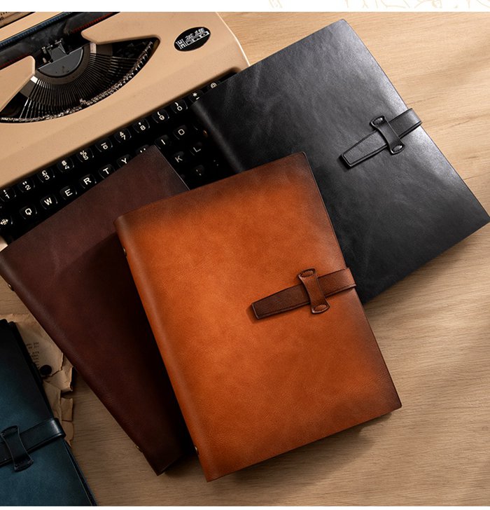 本革 システム手帳 A5 6穴 高級 リング手帳 リフィル ノート レザーカバー 手帳カバー |  | 07