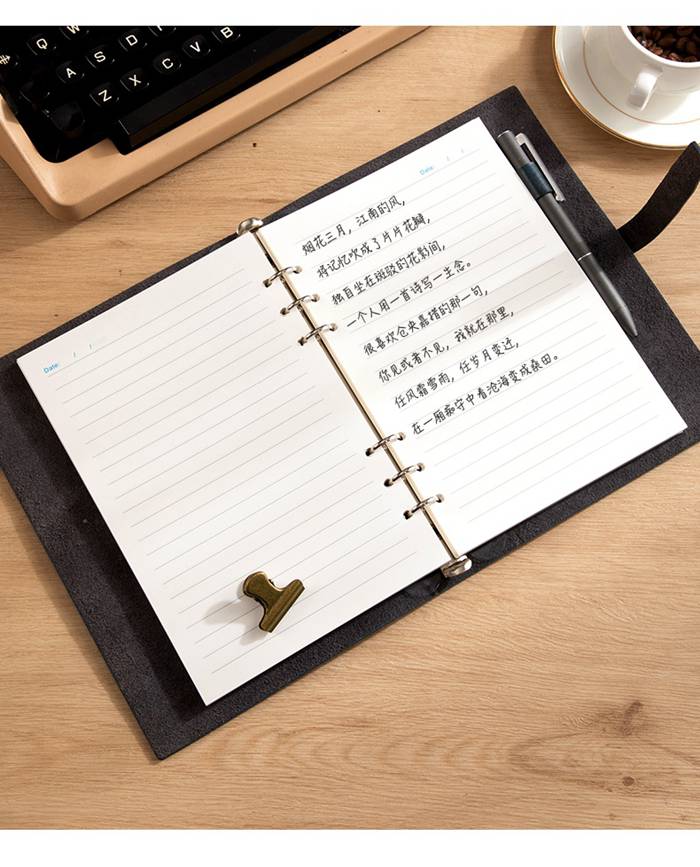 本革 システム手帳 A5 6穴 高級 リング手帳 リフィル ノート レザーカバー 手帳カバー |  | 10