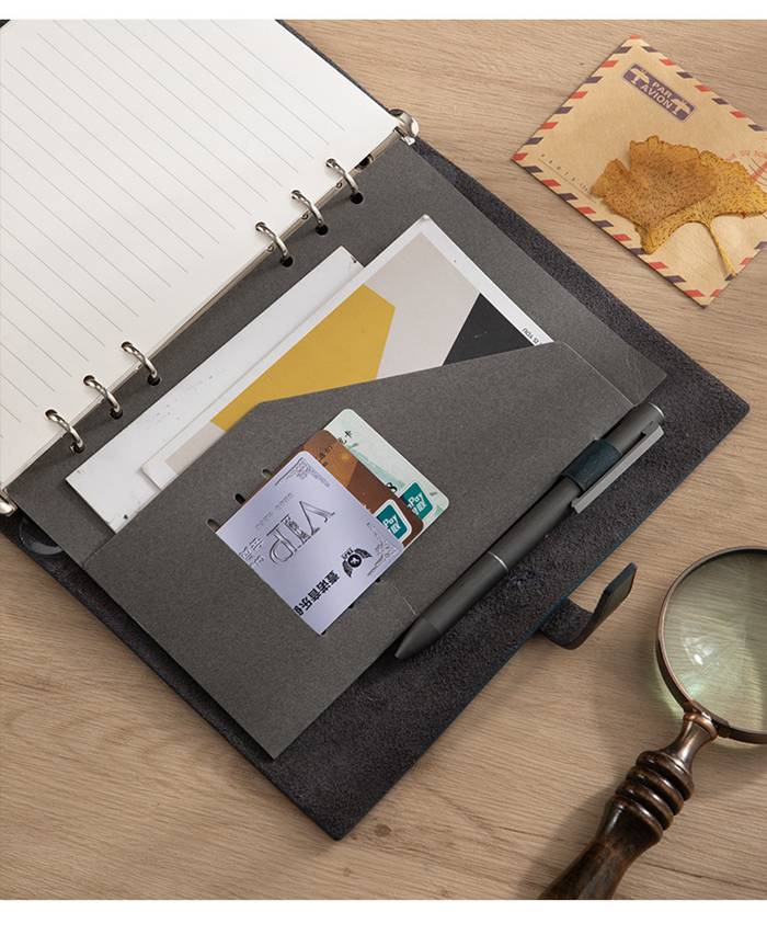 本革 システム手帳 A5 6穴 高級 リング手帳 リフィル ノート レザーカバー 手帳カバー |  | 13