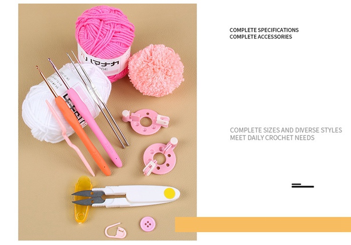 裁縫道具 かぎ編み初心者キット 56 PCS 初心者向け かぎ針編み スターターキット |  | 09