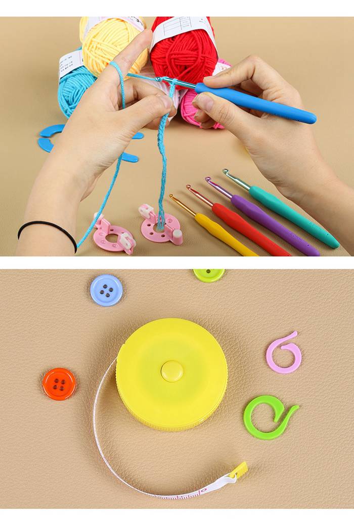 裁縫道具 かぎ編み初心者キット 56 PCS 初心者向け かぎ針編み スターターキット |  | 11