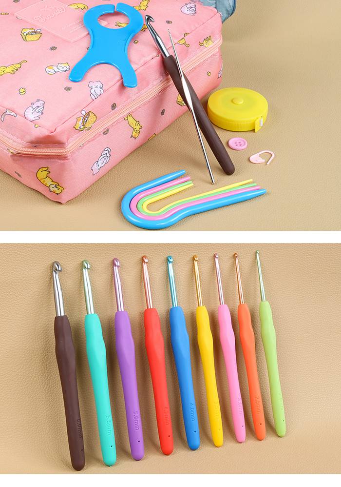 裁縫道具 かぎ編み初心者キット 56 PCS 初心者向け かぎ針編み スターターキット |  | 12