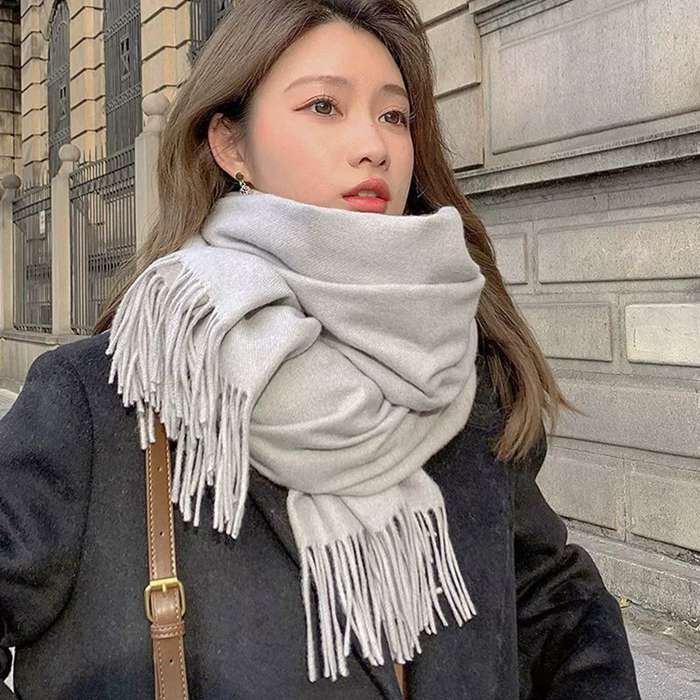 マフラー レディース 大判ストール  無地 やわらかい 大判 カシミヤ風 スヌード ネックウォーマー 秋冬 暖かい おしゃれ |  | 11