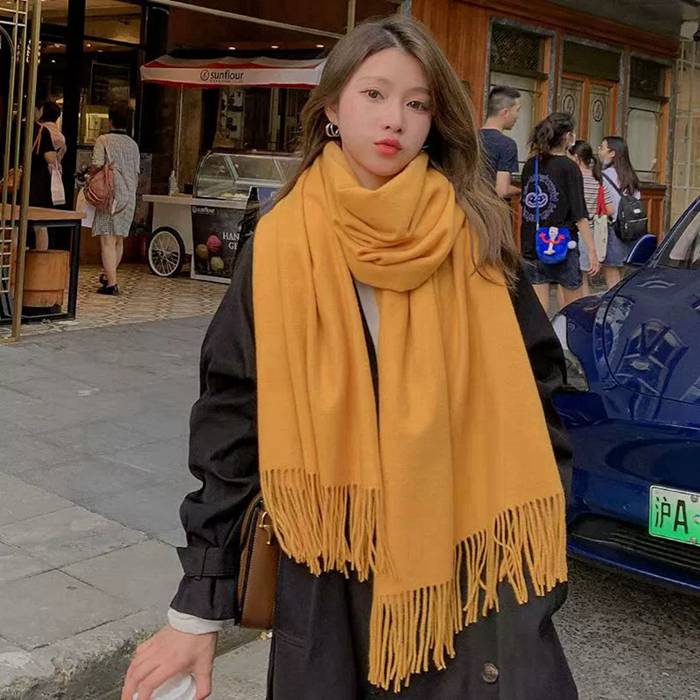 マフラー レディース 大判ストール  無地 やわらかい 大判 カシミヤ風 スヌード ネックウォーマー 秋冬 暖かい おしゃれ |  | 15