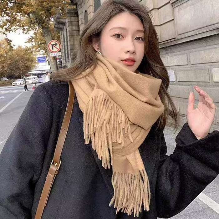 マフラー レディース 大判ストール  無地 やわらかい 大判 カシミヤ風 スヌード ネックウォーマー 秋冬 暖かい おしゃれ |  | 17