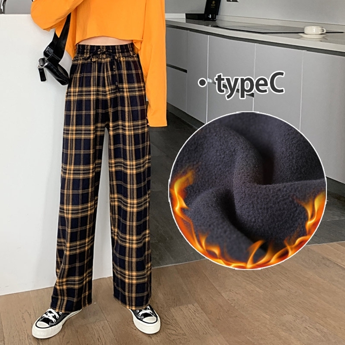 CRESCENT チェックワイドパンツ