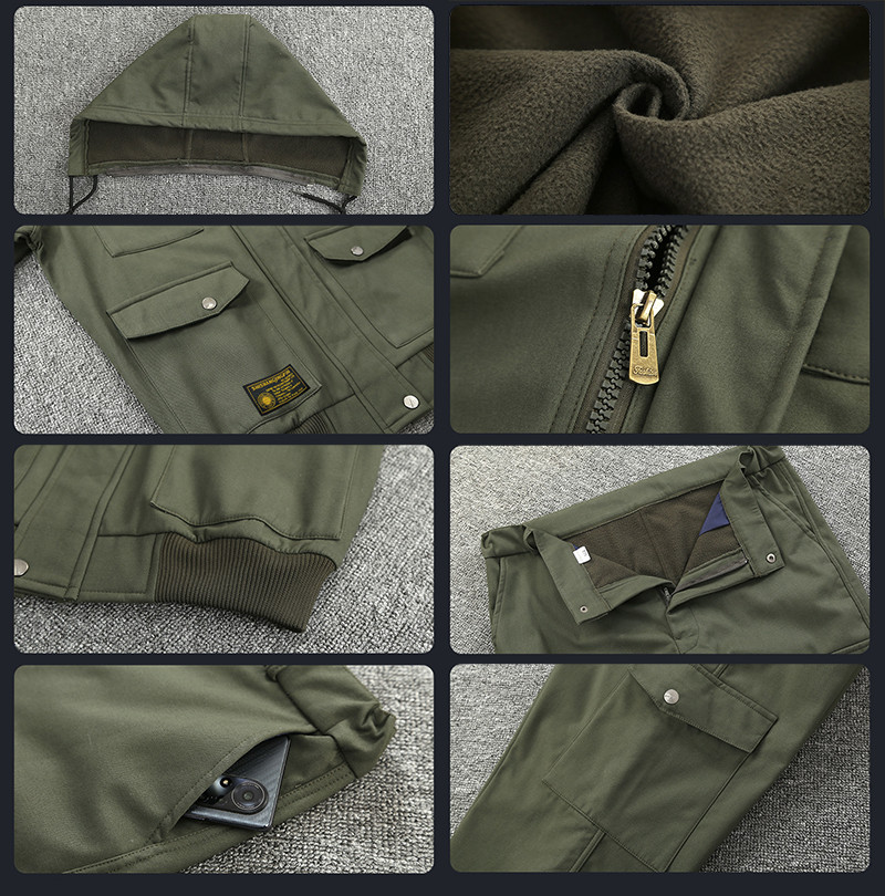 裏起毛 上下セット メンズ 迷彩服 防寒着 フード脱着 ジャンパー あったか サバゲー 上下 セットアップ 暖かい 作業服 サバゲーセット アウター |  | 14