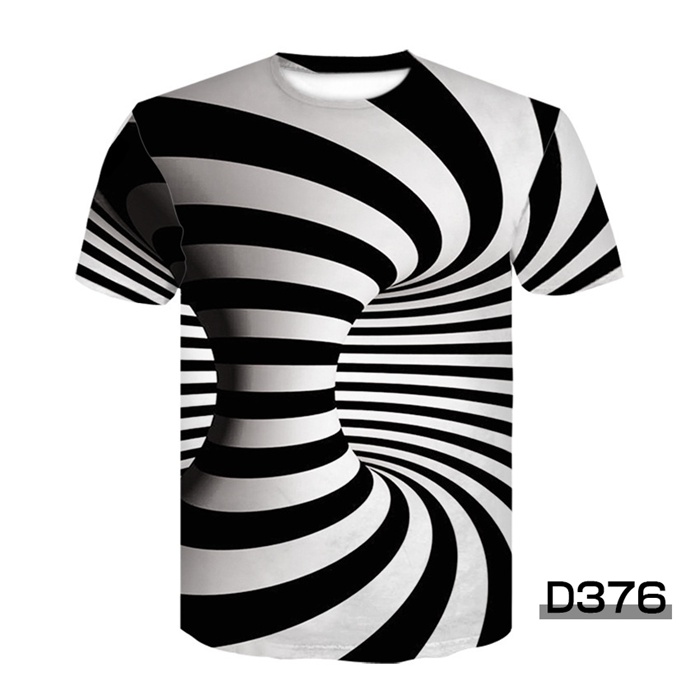 半袖Tシャツ おもしろ 3Dプリント トリックアート メンズ 渦