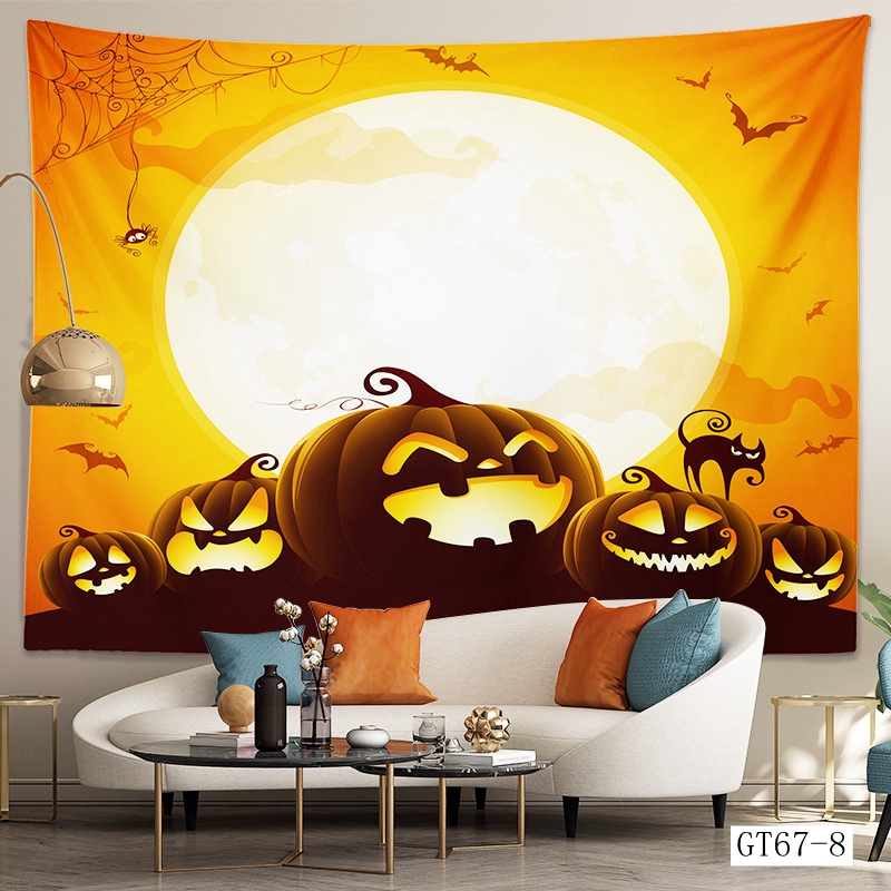 ハロウィン タペストリー 場所を取らない 大判130×150cm 壁掛け 1枚 大人気 飾り付け 装飾 パーティー 学園祭 文化祭 ハロウィンの準備はお早めに |  | 08