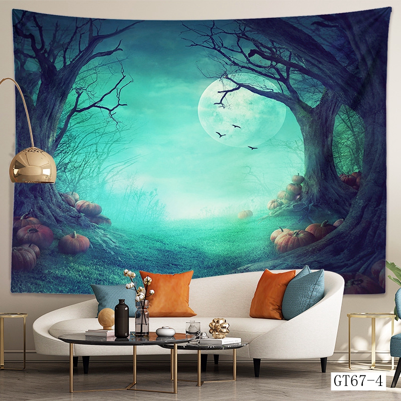 ハロウィン タペストリー 場所を取らない 大判130×150cm 壁掛け 1枚 大人気 飾り付け 装飾 パーティー 学園祭 文化祭 ハロウィンの準備はお早めに |  | 04