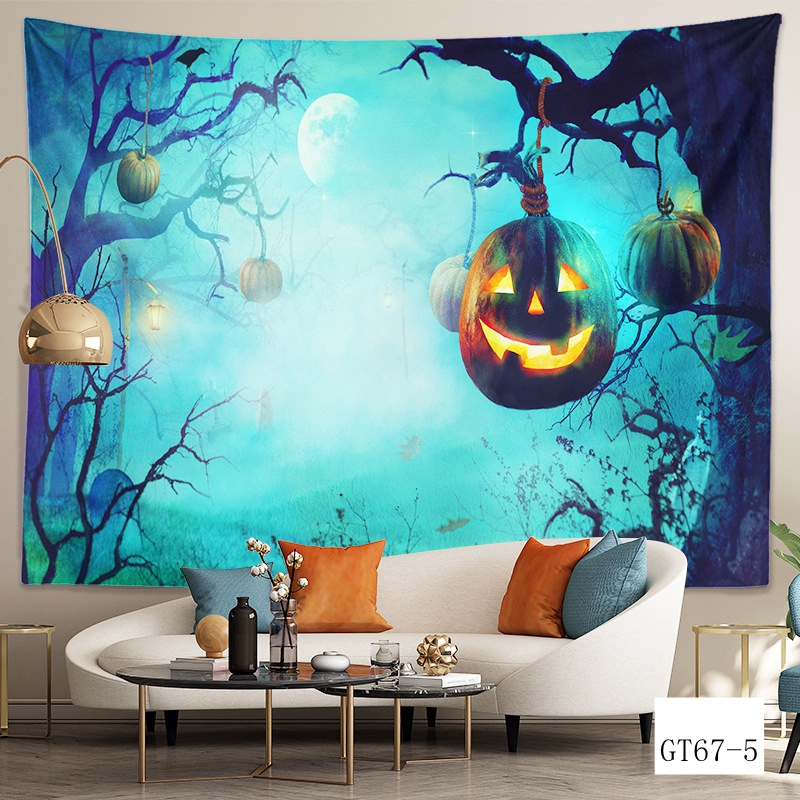 ハロウィン タペストリー 場所を取らない 大判130×150cm 壁掛け 1枚 大人気 飾り付け 装飾 パーティー 学園祭 文化祭 ハロウィンの準備はお早めに |  | 05