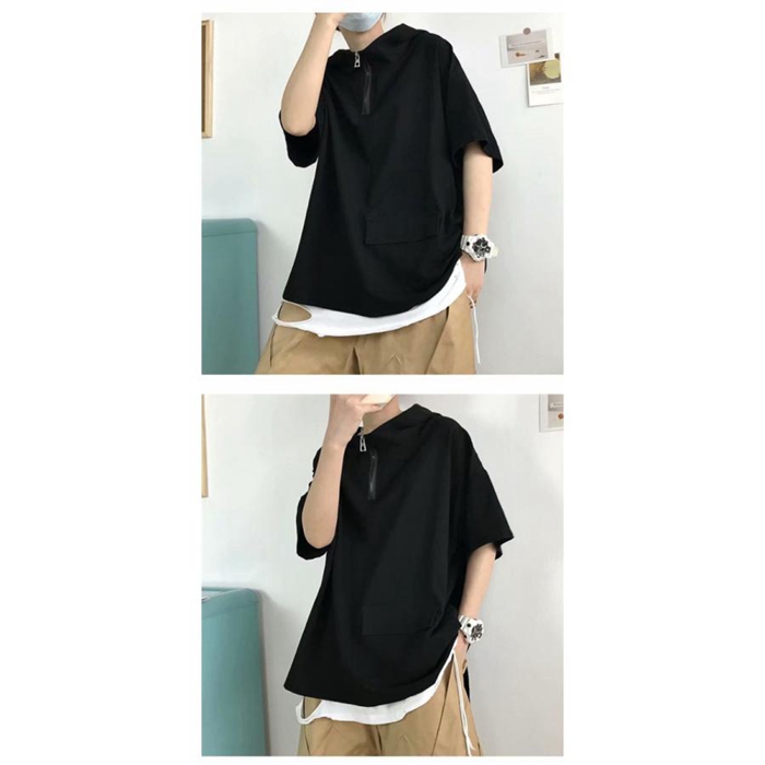 半袖パーカー メンズ 夏服 プルオーバー フード付き トップス カジュアル シンプル ゆったり 無地 おしゃれ 通学 通勤 お兄系 |  | 11