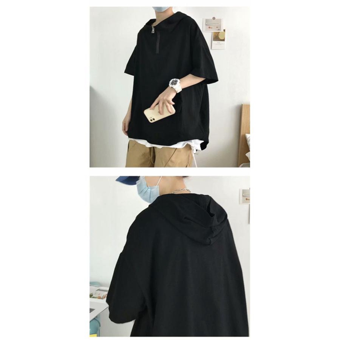 半袖パーカー メンズ 夏服 プルオーバー フード付き トップス カジュアル シンプル ゆったり 無地 おしゃれ 通学 通勤 お兄系 |  | 12