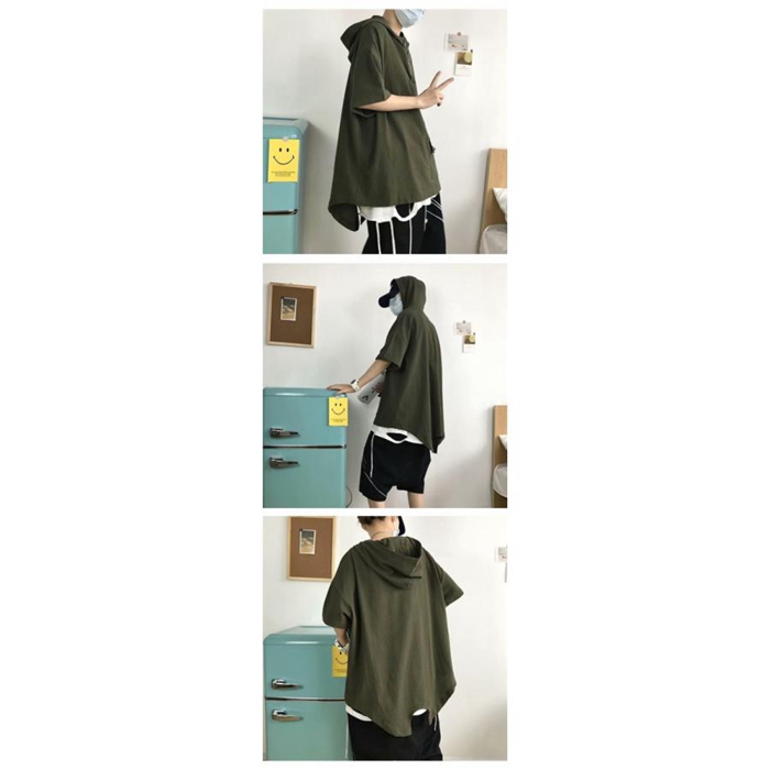 半袖パーカー メンズ 夏服 プルオーバー フード付き トップス カジュアル シンプル ゆったり 無地 おしゃれ 通学 通勤 お兄系 |  | 19