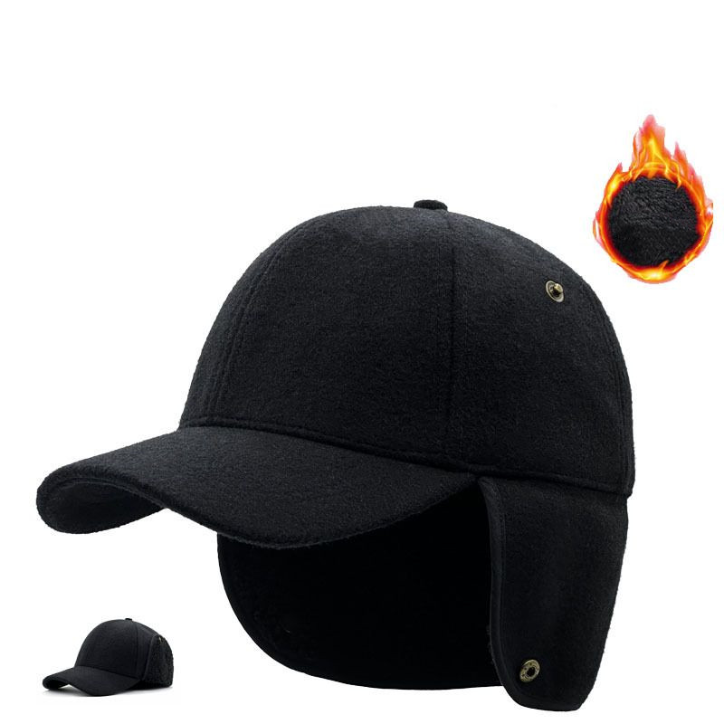 耳当て付き帽子 ビッグサイズ 大きいサイズ 59-62cm キャップ 深め 大きめ 裏起毛 帽子 ウール混 レディース メンズ |  | 06